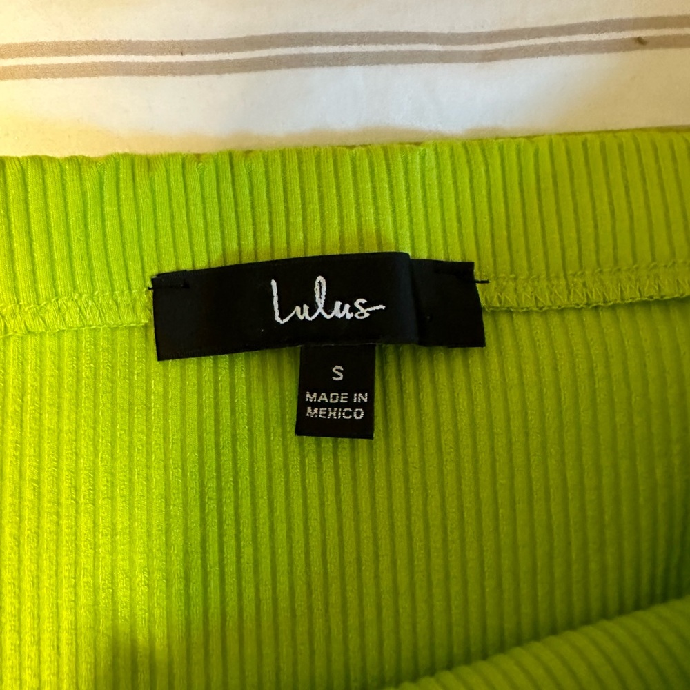 Lulu’s Set For Life Green Ribbed Bodycon Two-Piece Dress - Picture 7 of 7